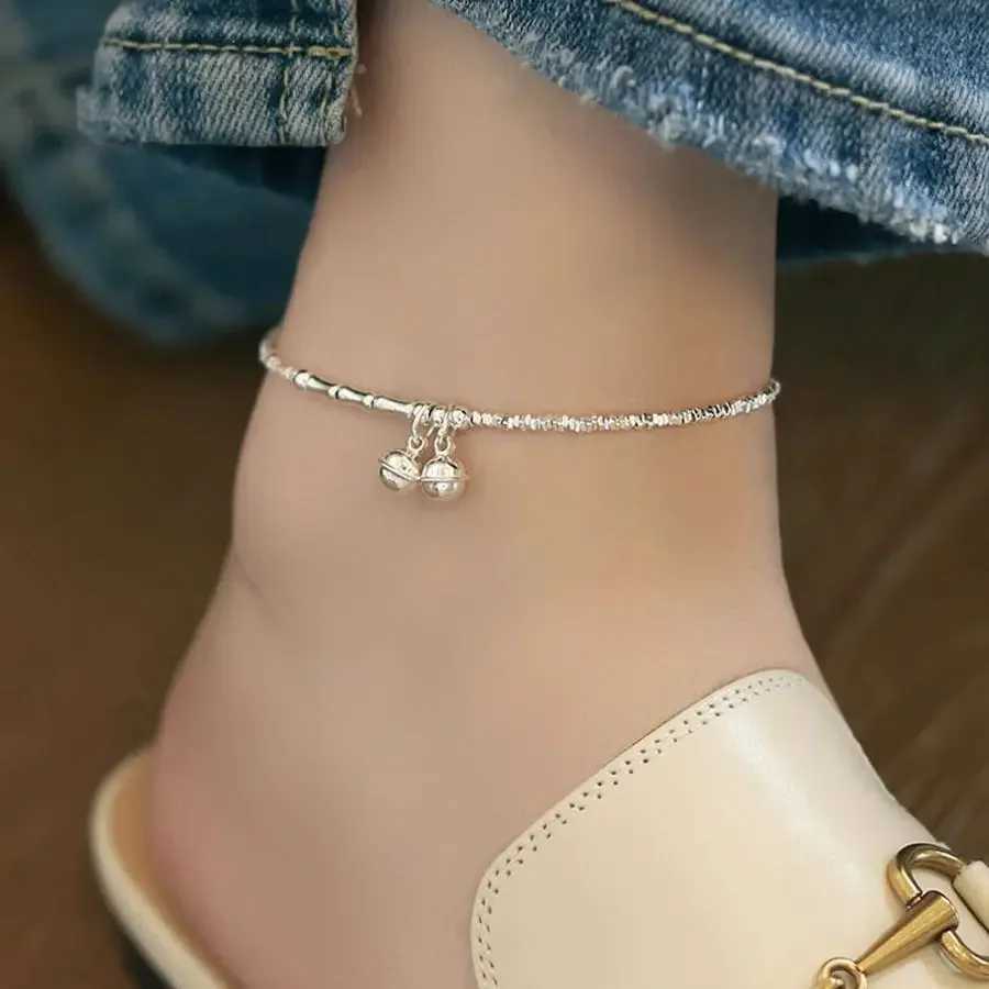 PONYKISS Classic Tibetan Silver Small Bell Charm Anklet for Women Trendy Fashion Jewelry Geometric Accessories Z250408
