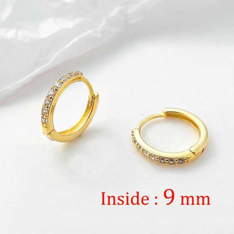2PCS Stainless Steel Minimal Crystal Zirconia Hoop Earrings Gold Silver Color Small Huggie Cartilage Earring Piercing Jewelry Z250408