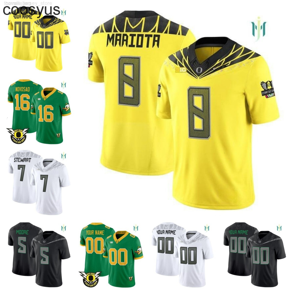 james Mens Oregon Ducks 2025 custom stitched football jerseys Dante Moore Austin Novosad Evan Stewart Bryce Boettcher Marcus Mariota women youth