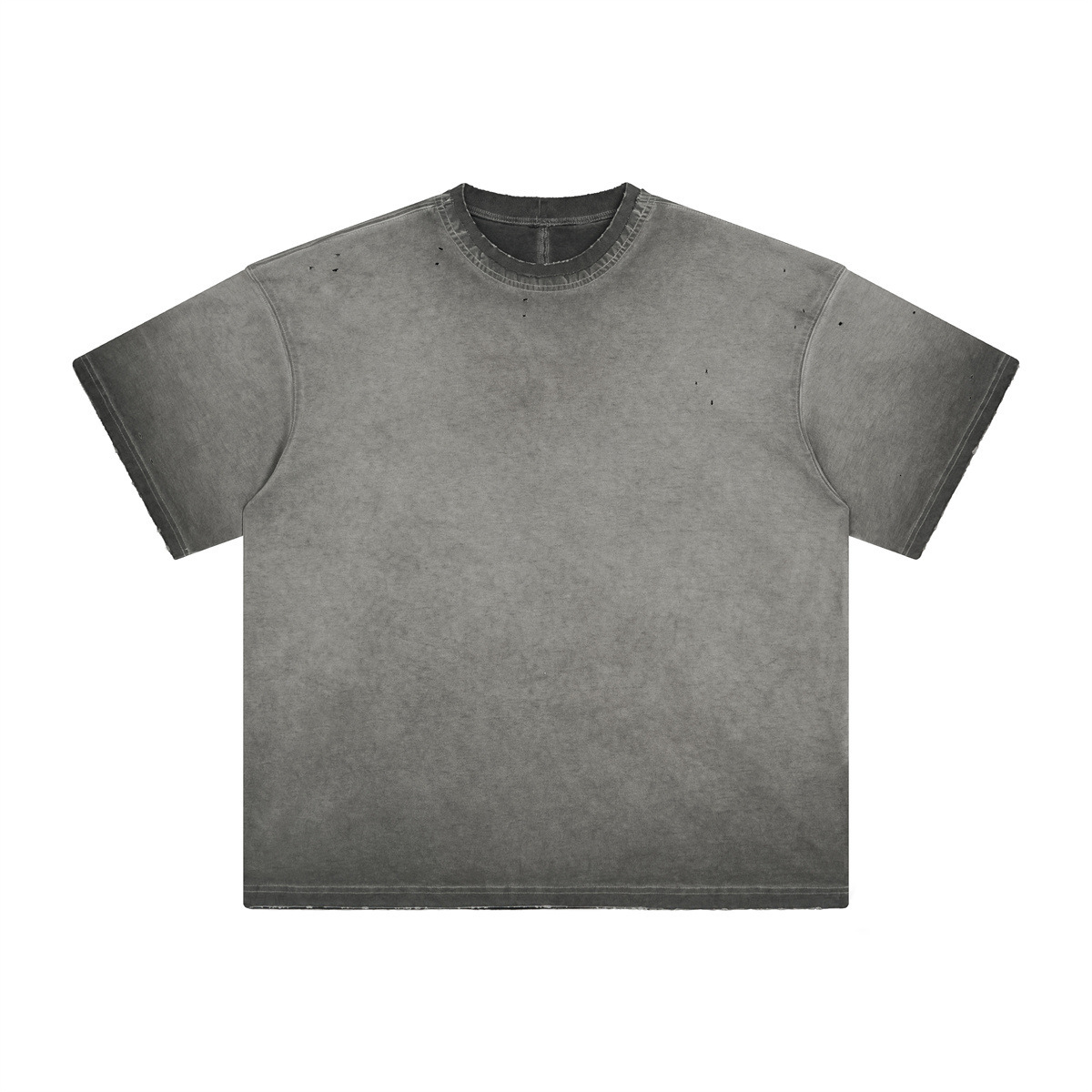 2025 Summer New Product Spray Dyeing Used Wash Water Short sleeved 250g American Trendy Brand Men's and Women's Casual T-shirt