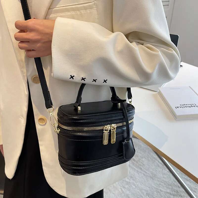 Brand Barrel-Shaped Shoulder Bags Women Fashion Top Handbag High Quality Crossbody Square And Purses Ladys Cute Clutch Bag