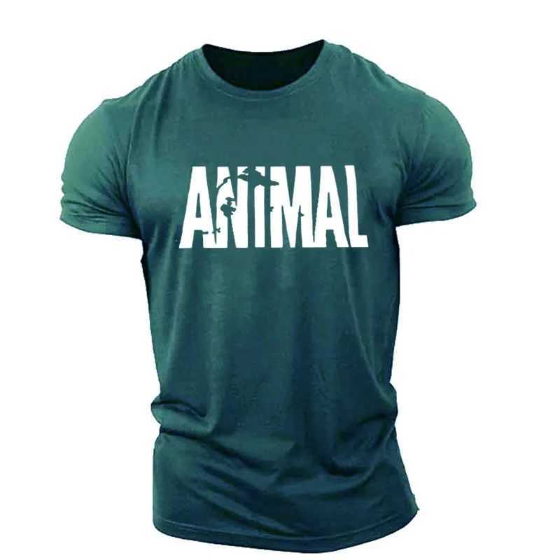 Animal Trust Minimalist Style Mens T-shirt Short Sleeve O-neck Sportswear Oversized Gym Top Street Mens T-shirtXJ250409