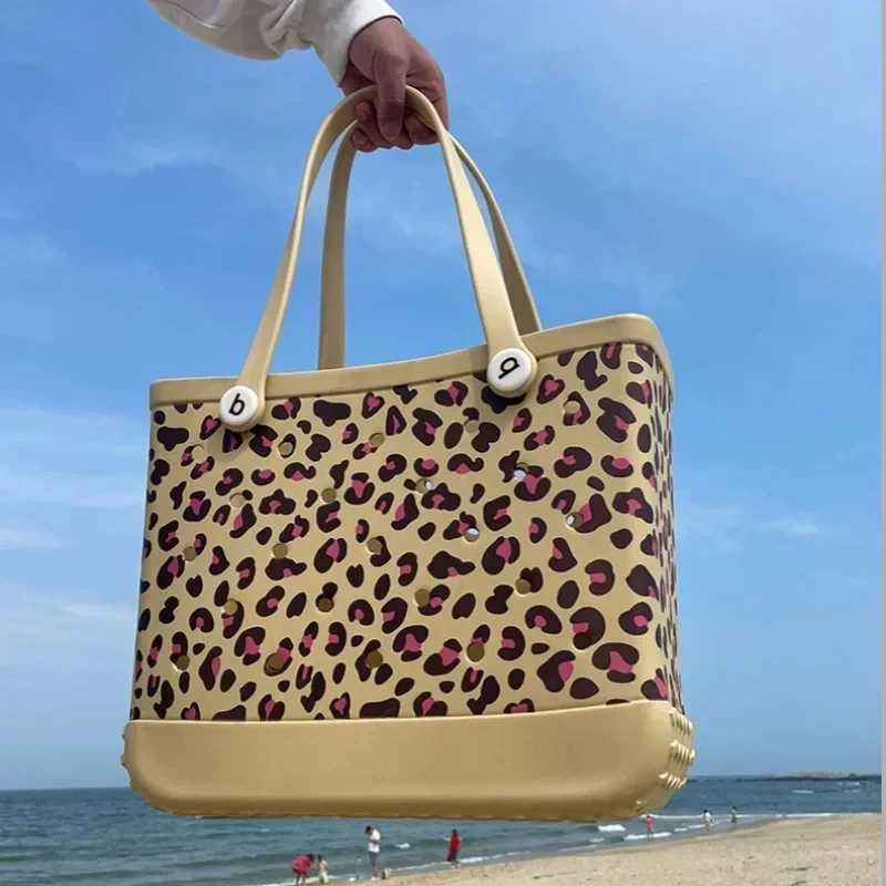 Super large beach bag EVA waterproof warm shopping handbag Summer ocean travel large rubber warm shopping handbag Y250409trh