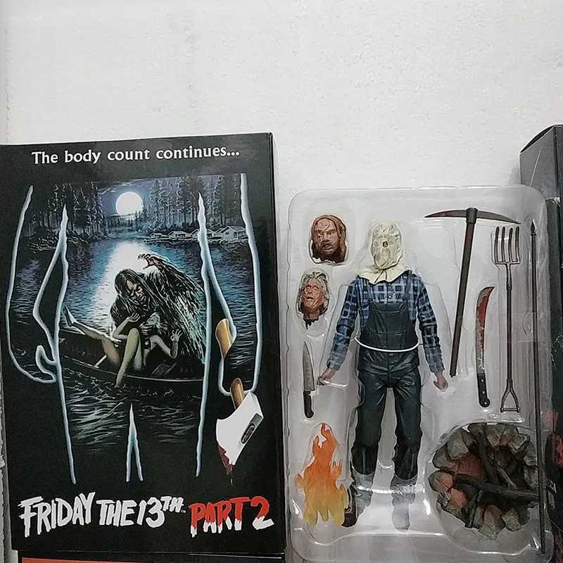 NECA Friday Thirteenth Digital Toy Freddy Jason Voorhees Blood Action Picture Jason Collectable Model Christmas Halloween Gift M250409