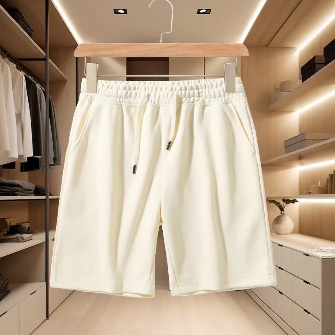 2025 New Designer Men Shorts New Style Cotton Shorts For Men Summer Solid Color Versatile Sports Five Quarter Mid Waist Casual Loose Pants