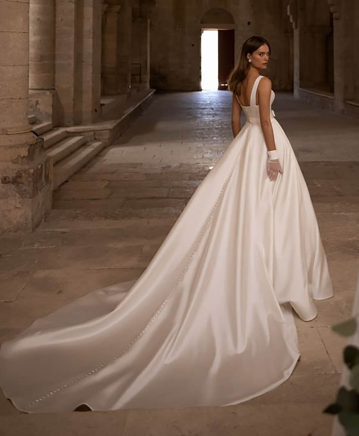 Classic A-Line Bridal Wedding Dresses Satin With Spaghetti Strap Floor-Length Plus Size For Special Occasion Vestido de novia