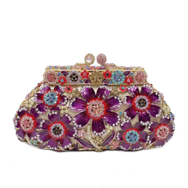 New Bg Bridal Wedding Bag Purses Wer Shape Dia Handbags Fashion Women Crystal Prom Clutch Purse