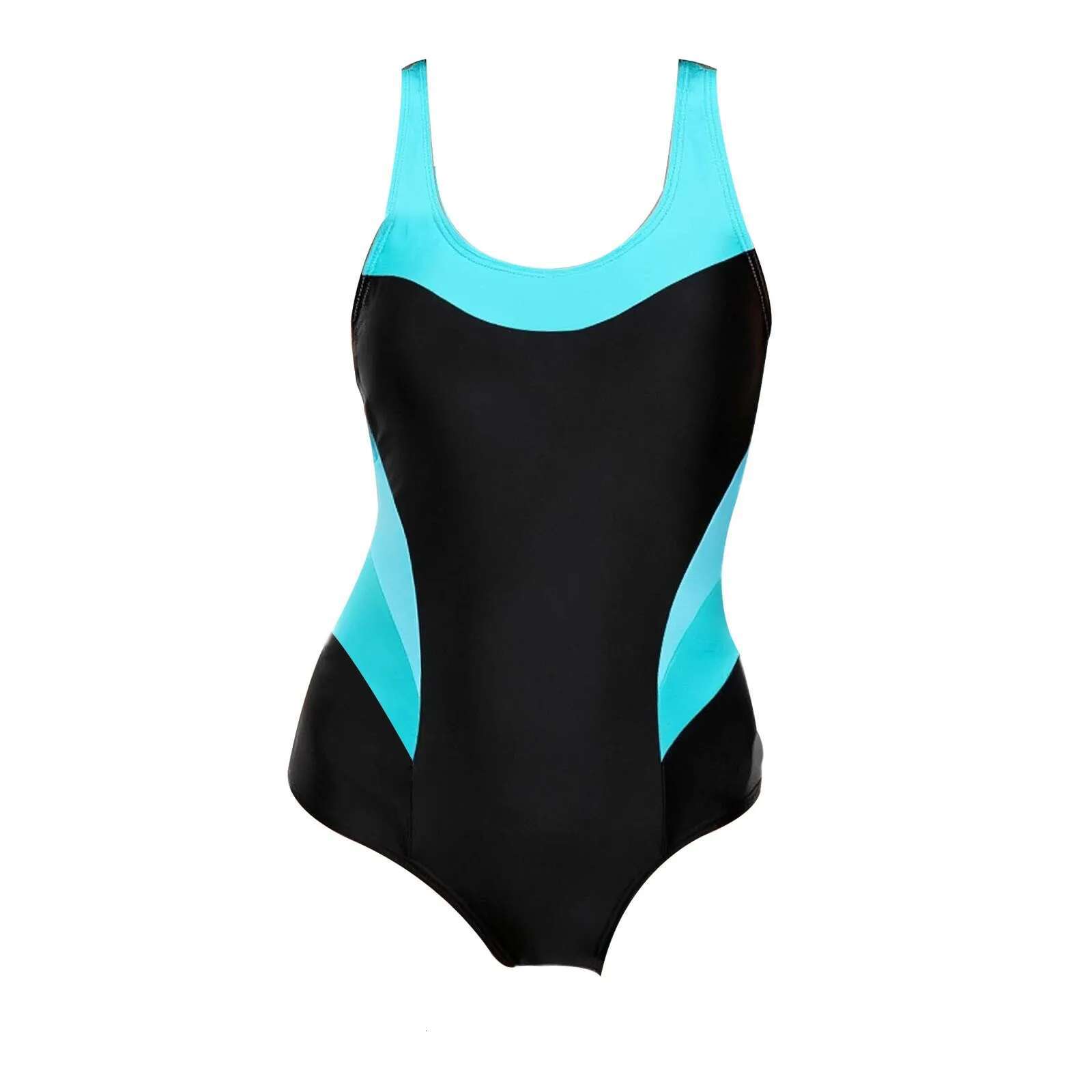 Dongdumaoyi Women S Patchwork One Piece Swimsuits Slimming Bathing Suit Swimsuit Round Neck Swimwear Monokini Sexy Sleeveless Bodysuit
