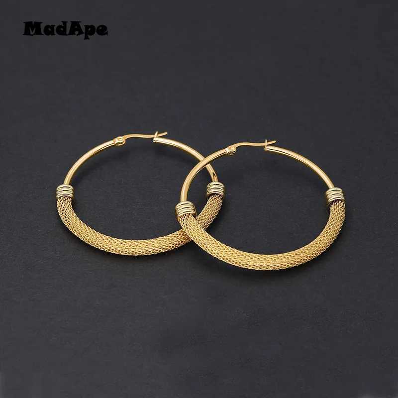 MadApe Silver Color/gold Color 316 Stainless Steel Jewelry Earrings Fashion Wild Female Earring Size Selection Hot Classic Z250408