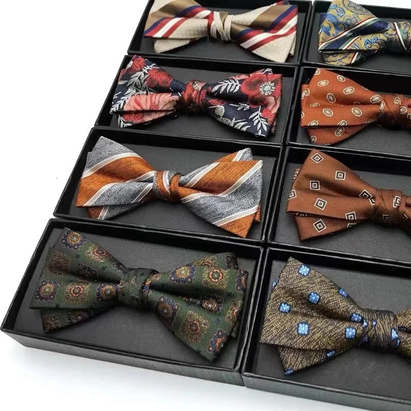 Tie Knot Groom Wedding Colors Slant Set Male Brother Group Formal Bow shaped Student Tie 250407