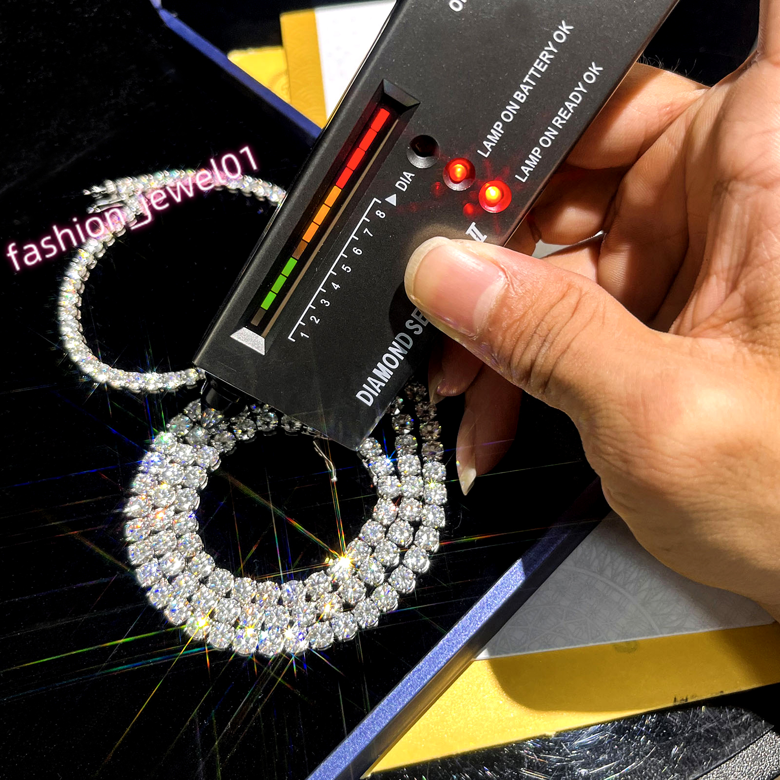 Hot Sale Hip Hop Style D VVS Diamond Moissanite Tennis Bracelet 3-6mm 925 Sterling Silver Gold Plated Moissanite Tennis Chains