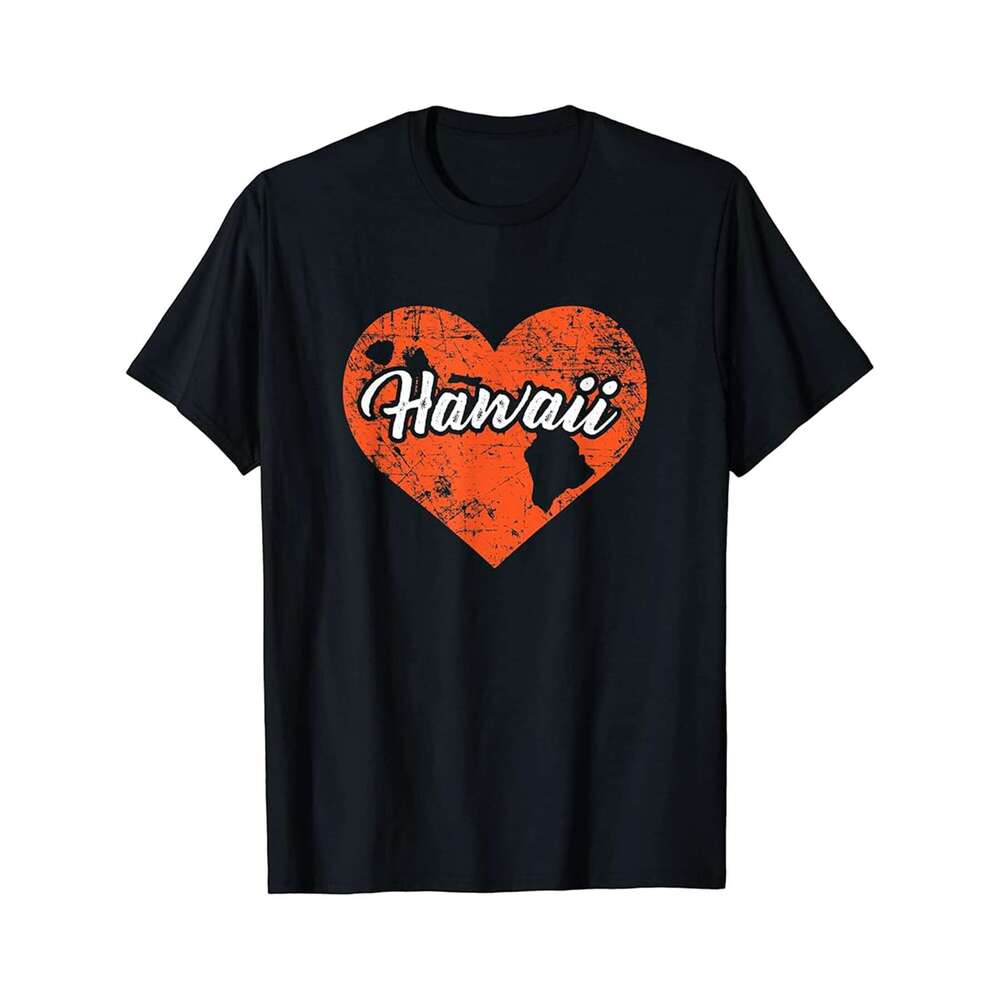 Designer T shirt I Love Hawaii Shirt Funny Cute State Pride Heart Gift - 220g Tshits