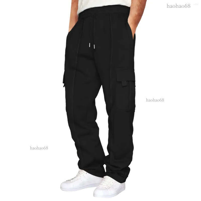 2025 S Fashion Designer Men S Pants Men Cargo Sweatpants Baggy Athletic Drawstring Elastic Waist Pant Heavyweight Trousers Pro Club With Pocket