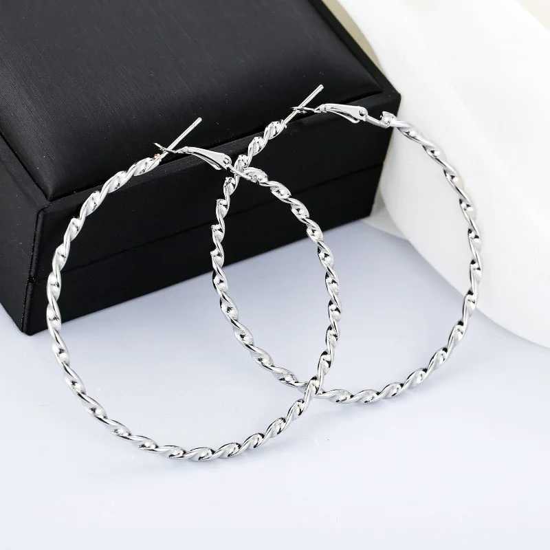 New Fashion Sliver Gold Color Big Hoop Earrings Hoops Bohemian Earrings Large Circle Hoop Earrings For Women Party Jewelry Z250408