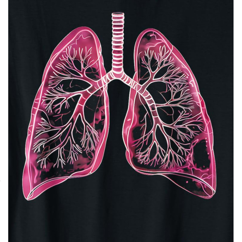 T shirt for Mens Lungs Anatomical 2D for Doctors and fans of Breathing Graphic Tee Casual Tops Clothes Short sleeve