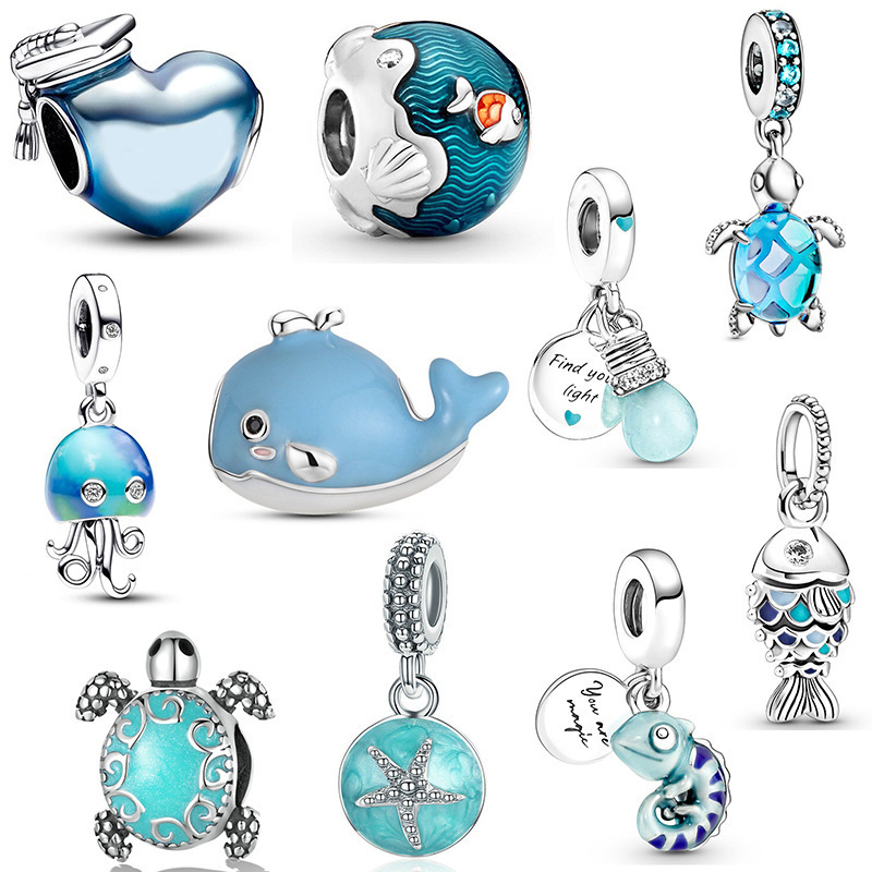 Beautiful 925 Sterling Silver Plated Lollipop Unicors Hot Air Balloons ,Motorcycles Pendant Beads Fit Bracelet Necklaces Romantic Date Gift for Girlfr