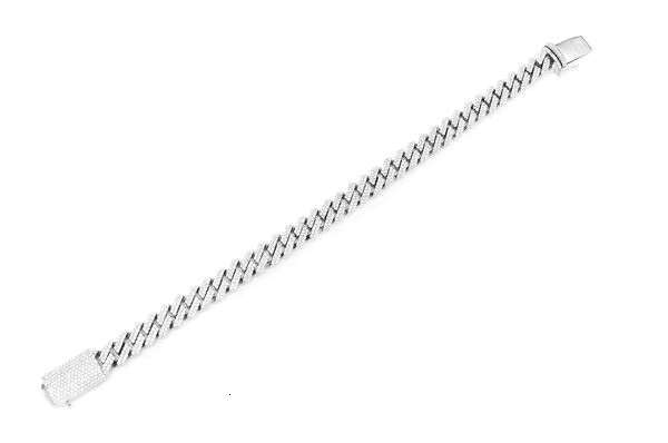 Latest Designs Luxury Hip Hop Jewelry 10mm Cuban Bracelet Real Diamonds Bracelet Miami Cuban Link Chain Bracelet Wholesale Price