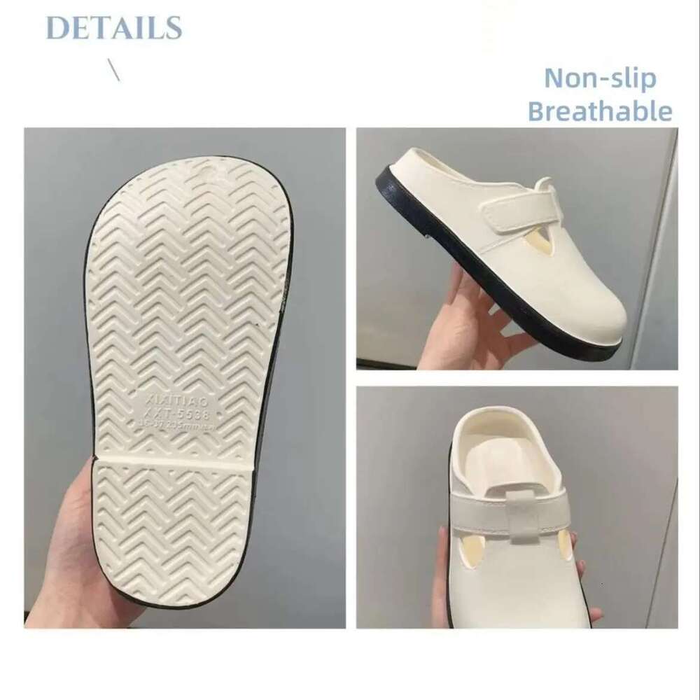 Simple Summer Wind Non-slip Sandals Women's Outdoor Wear Lazy One Stirrup Beach Slippers Breathable Soft