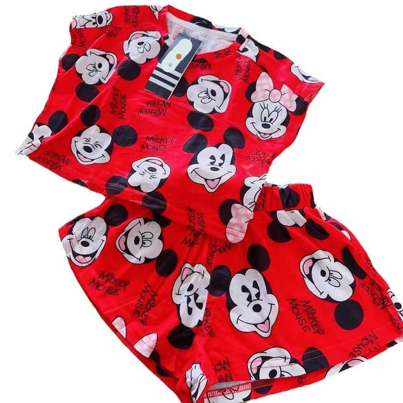 Disney 2024 Summer New Set for Cute Cartoon Trendy and Fashionable Two Piece Set for Boys and GirlsXJ250409