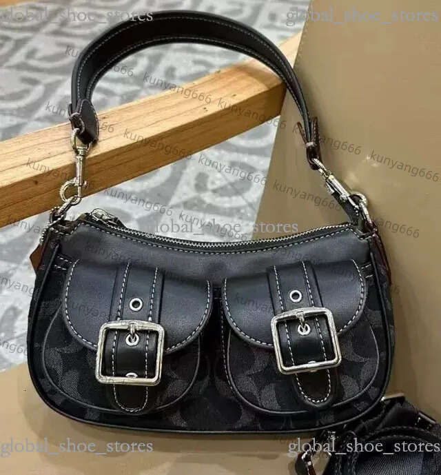 Ashionable ASHTON Women Vintage Designer Bags Shoulder Bag Double Pocket Single Denim Tote Stylish Underarm Bags Large Capacity Retro Handbag