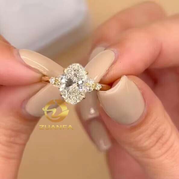 10k 14k 18k Real Gold D VVS Moissanite Ring Women Engagement Fashion Custom Wedding Band Moissanite Diamond Promise Rings