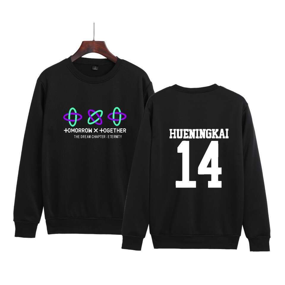 Designer clothing New Korean group combination peripheral men's and women's round neck casual loose couple hoodie