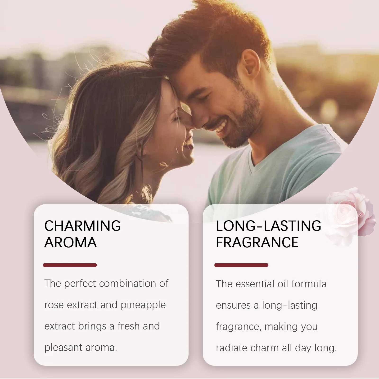 Roxelis 15ml Rose perfume Drum pheromone Charming floral fragrance Long lasting fragrance Elegant lady romantic dating perfumeXJ250409