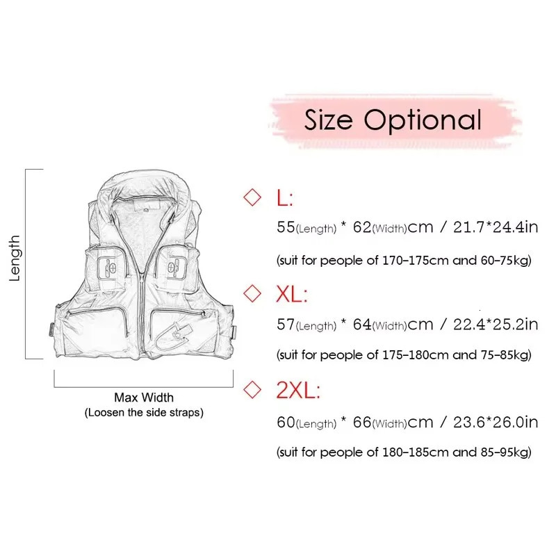 Adult life jacket with adjustable buoyancy assistance for swimming boats sailboats fishing water sports safety lifeguard jacket vest 250409