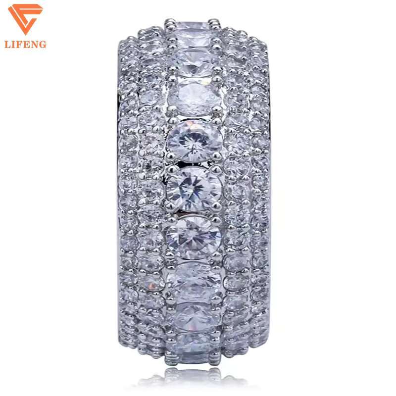 Custom Luxury Fashion Jewelry Rings D VVS Diamond Ring Bling Iced Out Initial Letter Championship Class Moissanite Ring for Men