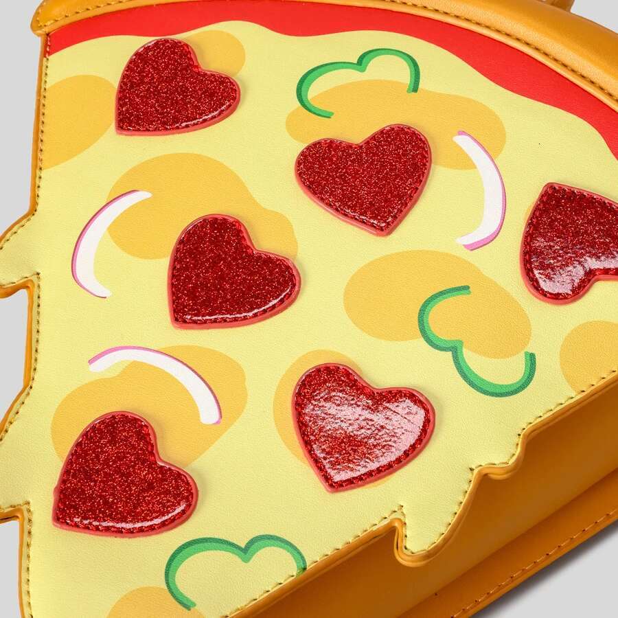 Creative Love Pattern Pizza Design Crossbody Bag For Women Designer Funny Cute Shoulder Bags Novelty Small Female Purses 2025