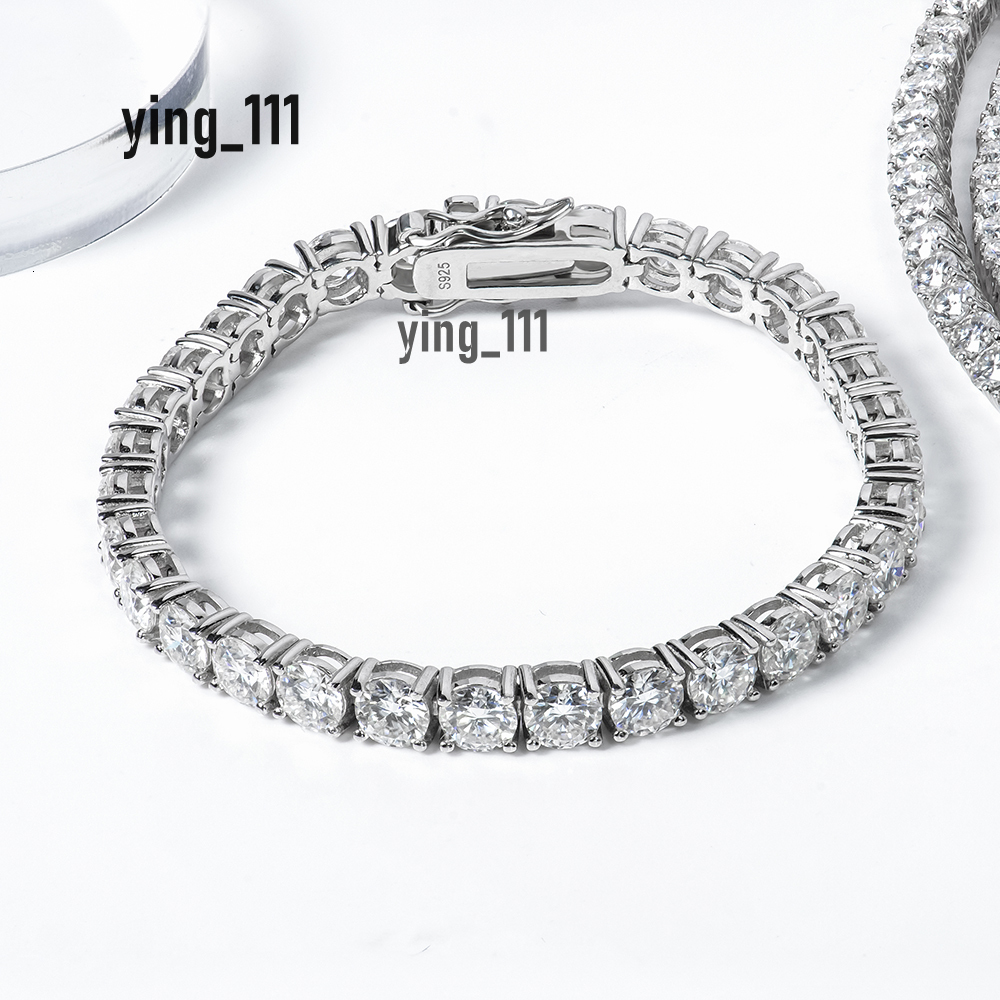 Xingyue Jewelry 2mm 3mm 4mm 5mm 6mm Women 925 Sterling Silver Gra Vvs Lab Diamond Mossanite Moissanite Tennis Chain Bracelet