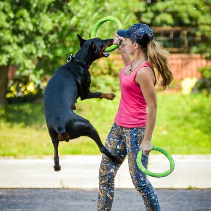 Update Dog Toys Pet Flying Discs EVA Training Ring Puller Resistant For Dogs Floating Puppy Bite Toy Interactive