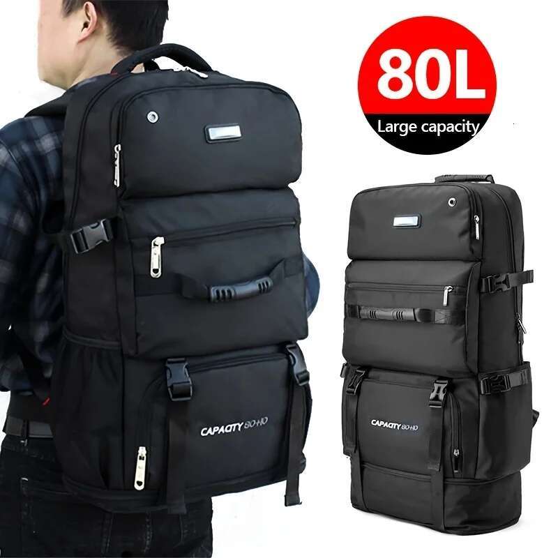 60L 80L Travel Bag Men's Women Large Capacity Climbing Backpack Outdoor Camping Duttle Lage Handbag Trekking Backpacks Hiking