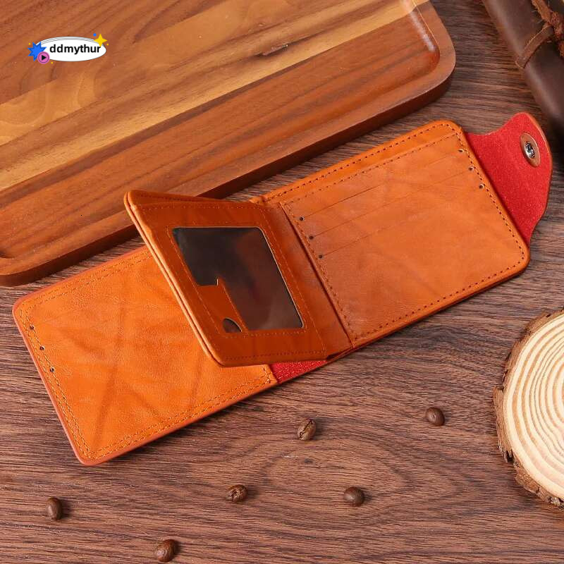 Men's Wallets With 100 US Pattern Male Leather Photo Card Holder Fashion Large Capacity Wallet Purse Bag ddmythur