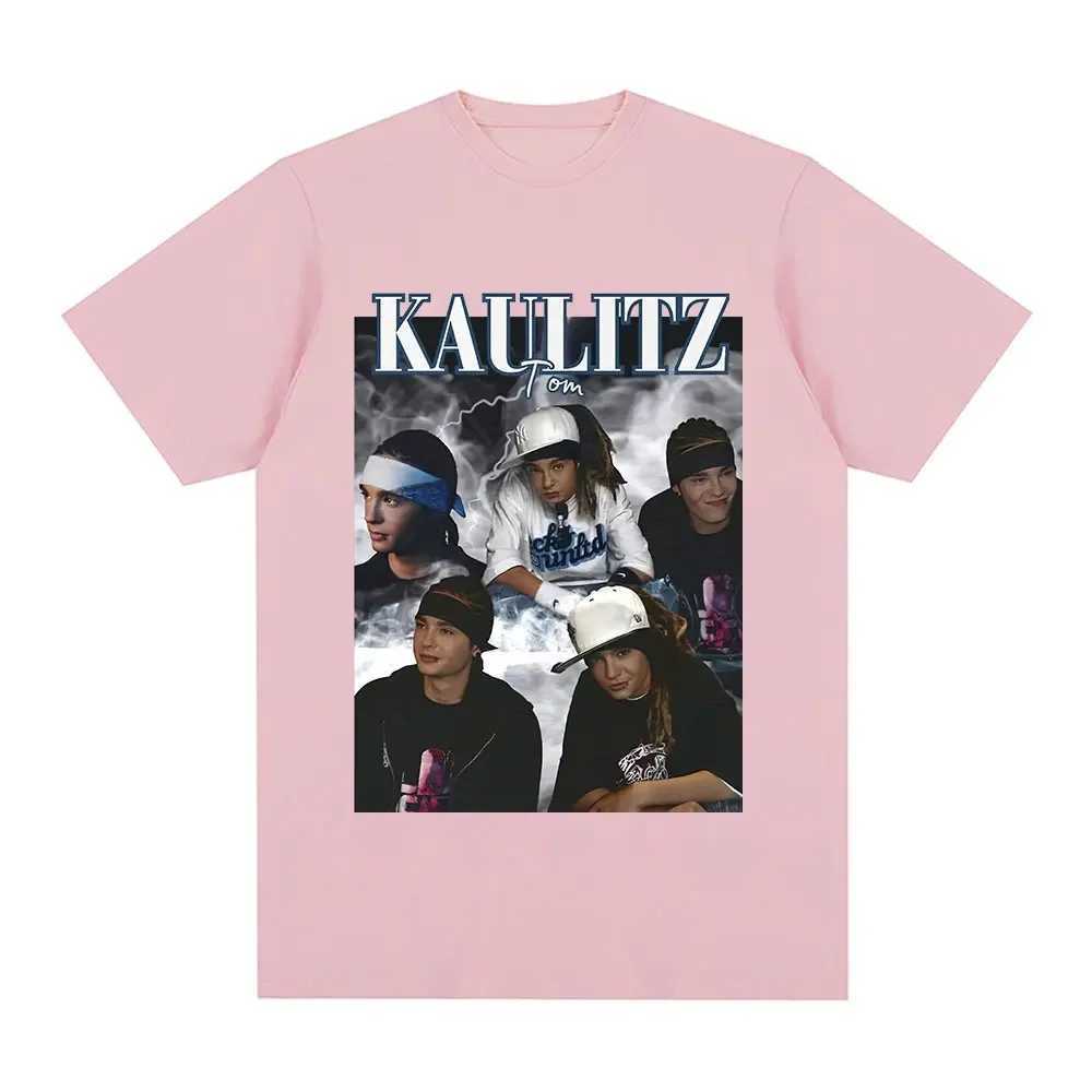 Tom Kaulitz Graphic T-shirt Mens Hip Hop Punk Gothic T-shirt Cotton Oversized Short Sleeve T-shirtXJ250409