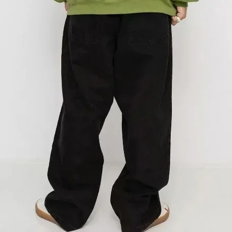 Polar big boy jeans black skateboarding denim pants y2k casual streetwear loose mens baggy jeans harajuku men clothing 251107