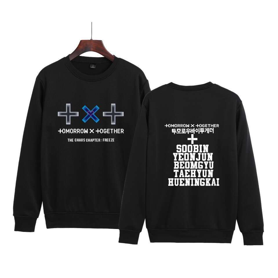 Designer clothing New Korean group combination peripheral men's and women's round neck casual loose couple hoodie