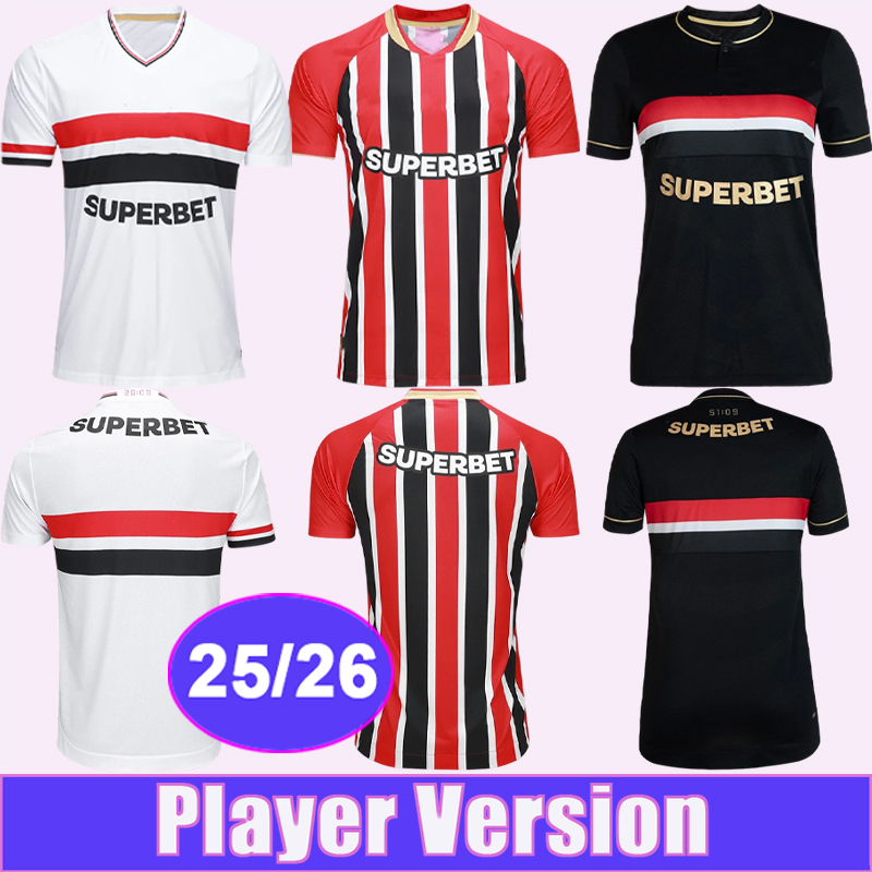 25 26 Sao Paulo Mens Player Soccer Jerseys CALLERI LUCIANO FERREIRA ARBOLEDA LUCAS WENDELL ALISSON ERICK Home Away 3rd Football Shirts