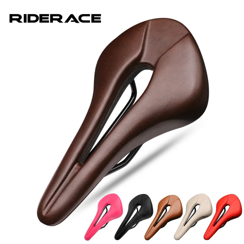 Bicycle Saddle Breathable Hollow PU Leather Soft Comfortable Seat MTB Mountain Road Bike OnePiece Cushion Cycling Parts 251027