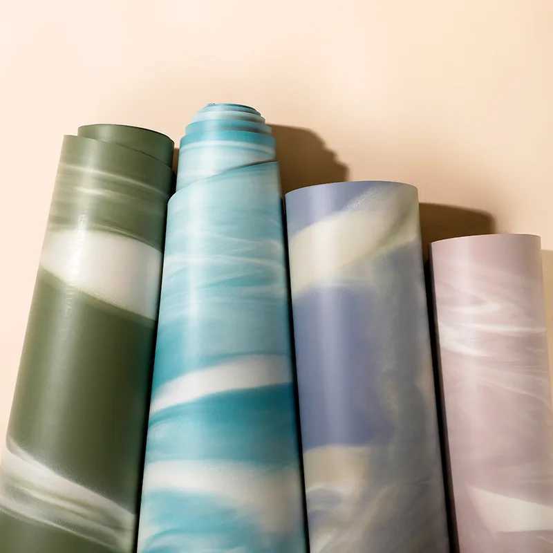Contrast-Colored PU Natural Rubber Yoga Mat-Anti-SlipMoisture-Wicking Dance/Fitness Mat with Artistic DesignPremium Edi Y250408