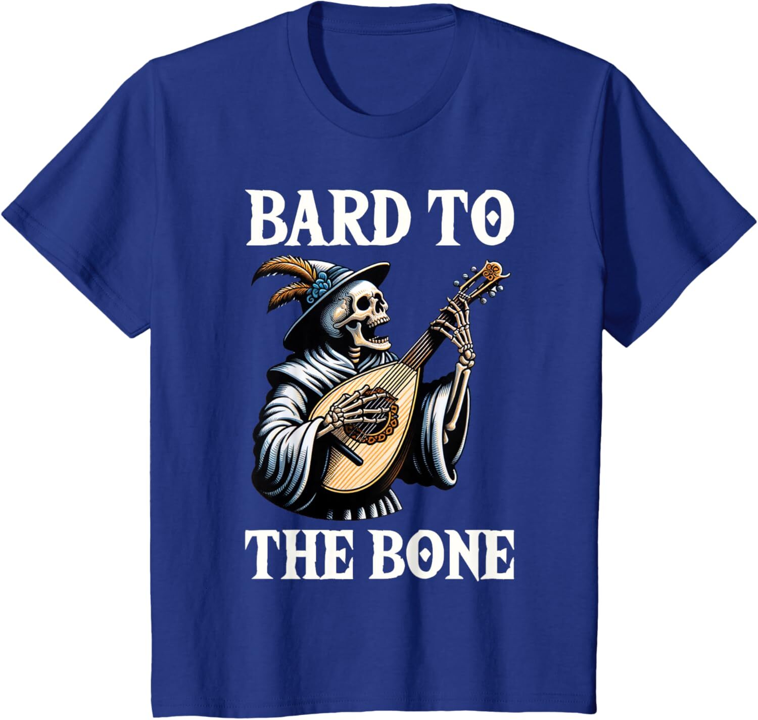 T shirt for Mens Funny Renaissance Festival Knight Bard To The Bone Design Graphic Tee Casual Tops Clothes Short sleeve cool