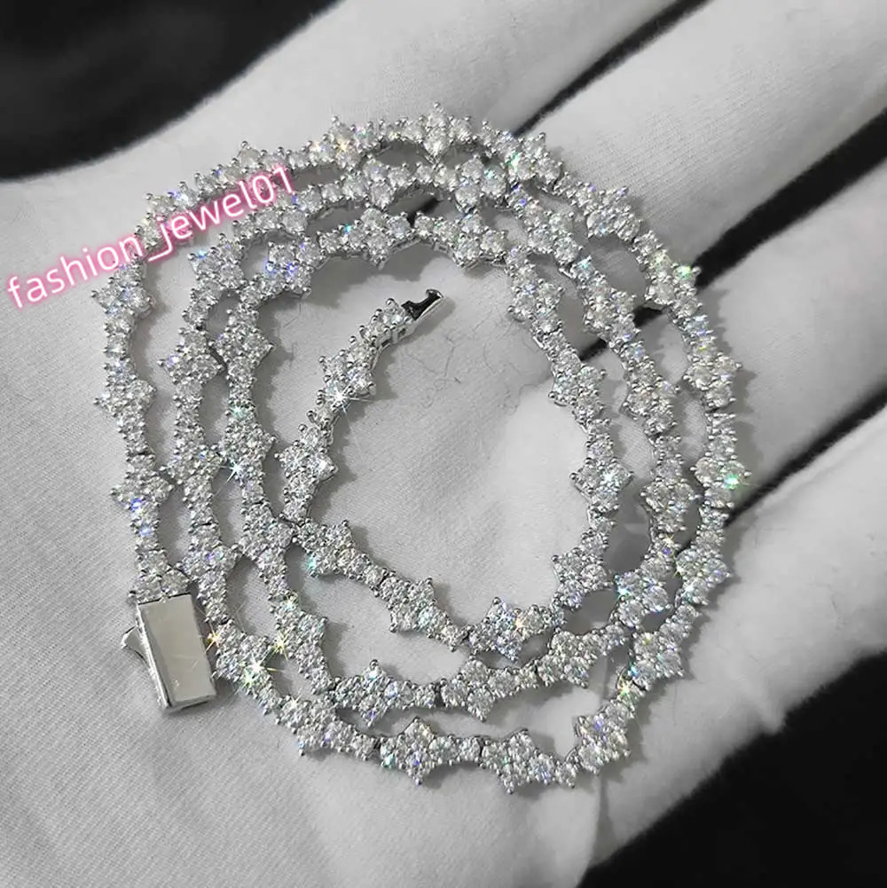 Hip Hop Jewelry Cross Tennis Necklace for Men Women Lead-Free Nickel-Free Skin-Safe Iced Out Bling CZ Tennis Chain Necklace Gift