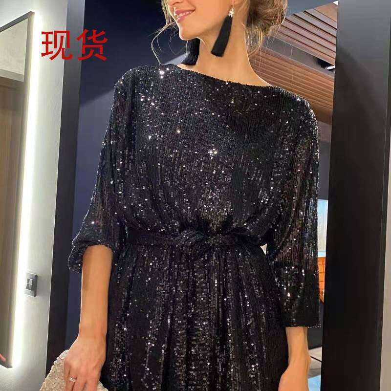Festival Party Shiny Sequin Small Formal Night club dress Women's Clothing SEXY womens ladies lace dresses WOMEN