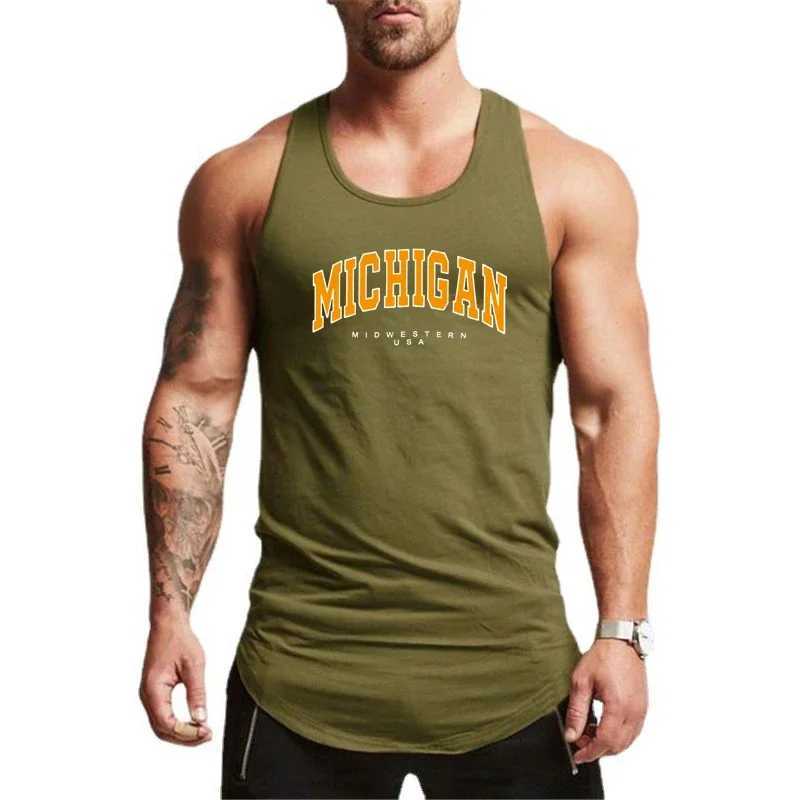 Summer Cotton Breathable Fitness Gym Clothing for Men Fitness and Muscle Underwear Sports and Leisure Tank TopXJ250409