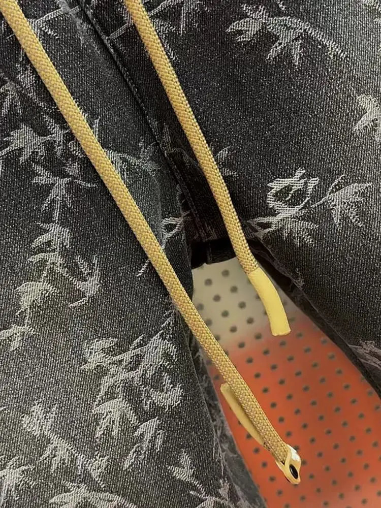 Jacquard American Classic Jeans Fashion Joints Harem Pants High Quality Men Clothing 250408