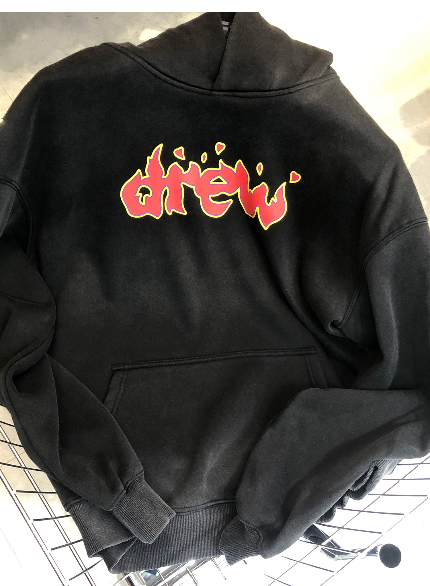 Drew House Flame Bieber Drew Print Hoodies