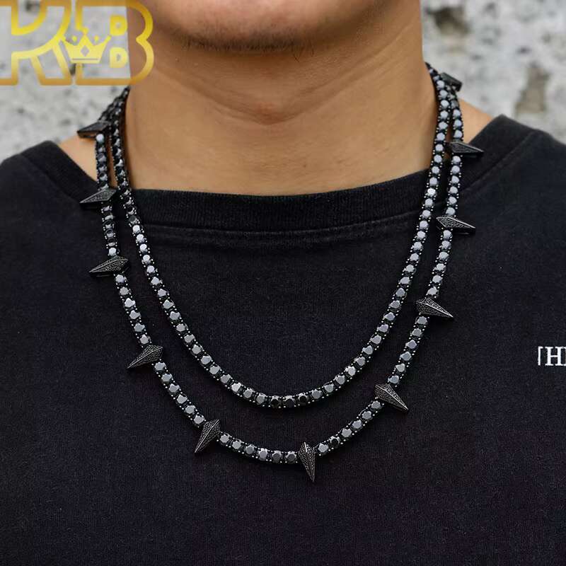 Fashion Trends Cuban Moissanite Chain New Trendy Arrivals Hot Selling Iced Out Hip Hop 925 Tennis Chain Necklace