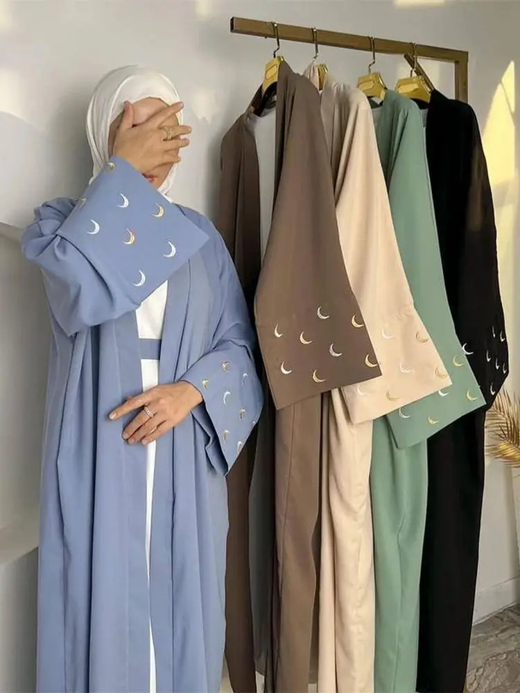 Ramadan Abayas for Women Moon ed Kimono Abaya Dubai y Islamic Muslim Kaftan Humble Dress Ka Damen Caftan 250409