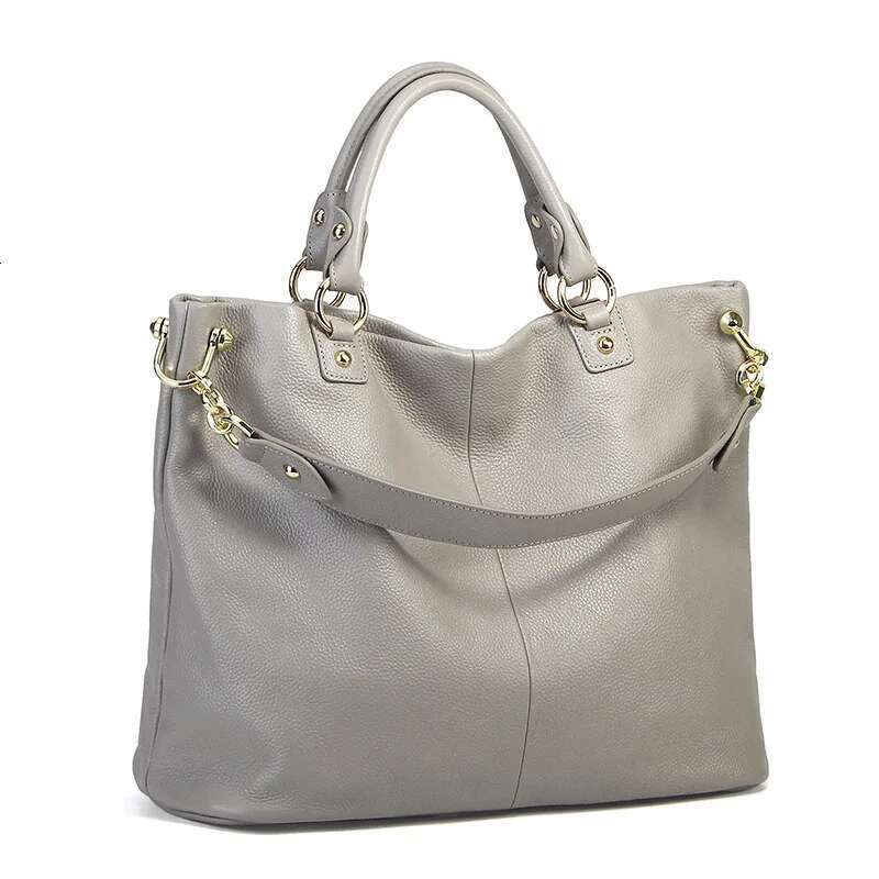 Women's Bag Trend Handbag Genuine Leather Top-Handle Large Capacity Chain Pack Fashion Commute Handbags Solid Color Tote Vintag