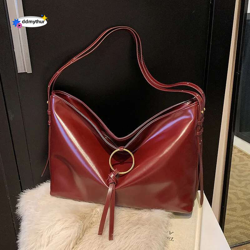 PU Leather Hobo Handbag Slouchy Retro Top Bag Large Bags Handle Satchel Shoulder Purse for Women Work ddmythur